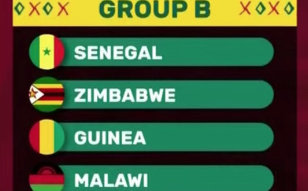 Tirage au sort CAN 2022 : Le Sénégal dans le Groupe B avec le Zimbabwe, la Guinée et le Malawi !