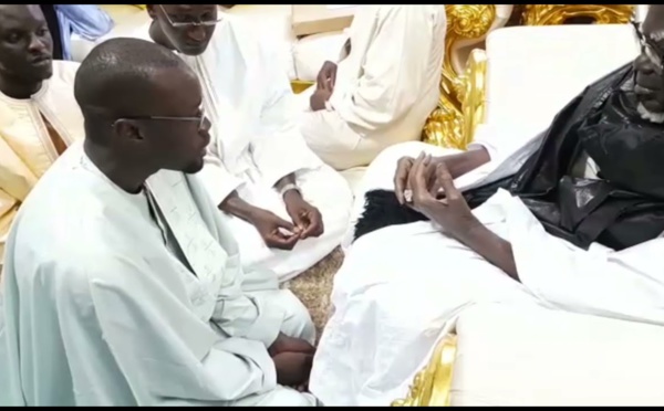 Le Premier ministre Ousmane Sonko rend visite au khalif des mourides Serigne Mountakha Mbacké