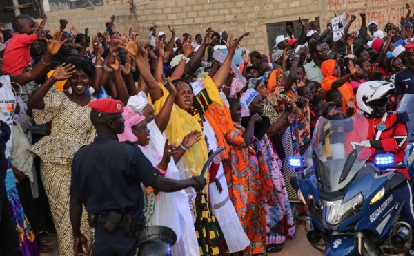 Images de la pose de la première pierre de l'arène nationale de lutte Sénégalaise