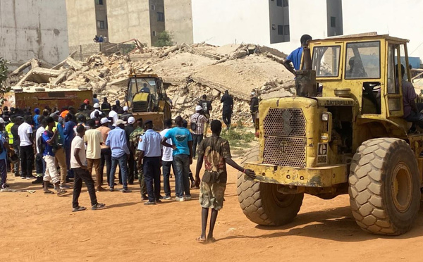 Drame à Thiès : l’effondrement d’un immeuble R+4 fait un mort, plusieurs personnes ensevelies sous les décombres