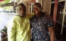 Mohamed Samb responsable politique aux Hlm en compagnie de son ami lutteur Modou Lo
