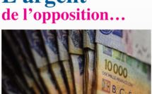L’argent de l’opposition…