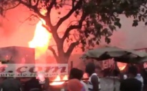 Thiès : Un violent incendie ravage le marché central