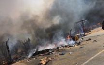 Un incendie ravage le marché de Ross Béthio