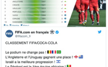 Classement FIFA : la Belgique garde la tête, le Sénégal 23 éme mondial et toujours en tête en Afrique
