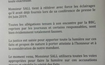 Sortie de El Hadj Hamidou Kassé : Aliou Sall dément et réitère les éclairages de sa conférence de presse (DOCUMENT)