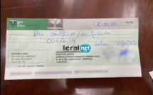 ​Contribution pour  Force Covid 19 – Les généreux bienfaiteurs ont vraiment donné leurs chèques !
