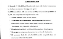 Coronavirus -122 nouvelles personnes testées positives 