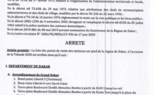[Document] Tabaski 2020 : Le gouverneur fixe les points de vente de moutons autorisés à Dakar