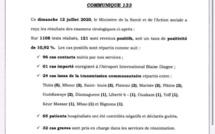 Coronavirus - 121 nouvelles personnes testées positives