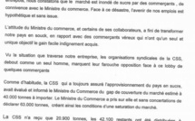 30 000 T DE SUCRE EN SOUFFRANCE A LA CSS-  Les travailleurs accusent le ministre du Commerce