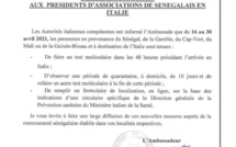 Voyage en Italie- Voici les nouvelles conditions des autorités Italiennes pour les Sénégalais, Gambiens, Maliens, etc... (document)
