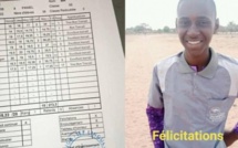 L'élève Daye Bâ obtient une moyenne de 18/20... Il marche 10 km chaque jour pour aller à école...
