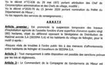 Ndingler : un arrêté suspend temporairement les travaux d'exploitation agricole de l'assiette foncière objet du différend