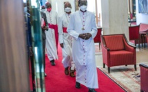 L' Archevêque de Dakar, Monseigneur Benjamin Ndiaye reçu par le Pr Macky