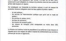 Covid-19: Le ministre de l'Intérieur rappelle son arrêté du 29 avril et avertit