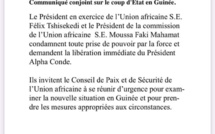 Guinée: L'UNION AFRICAINE condamne le putsch