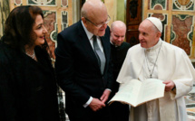 Le chef du gouvernement libanais Najib Mikati reçu par le pape François