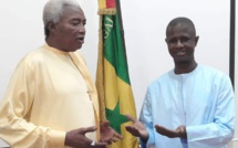 Serigne Abdou Karim Mbacké Falilou reçu par le ministre de l'Intérieur, Antoine Diome