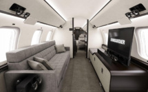Voici le jet Global 8000 de Bombardier, l'avion le plus rapide depuis le Concorde qui comprend un grand dressing, une cuisine, un coin