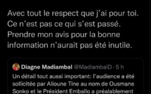 Alioune Tine  donne la réplique à Madiambal Diagne