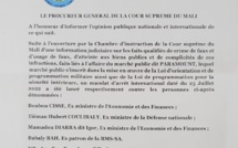 Mali/Affaire PARAMOUNT : la justice lance un mandat d'arrêt international contre 3 ministres et un ex-DG.