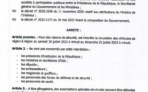 Élections législatives du 31 juillet 2022 : la circulation inter-région sera interdite à partir de samedi minuit.