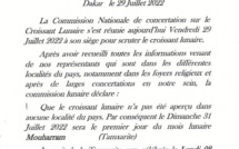 Religion : La Tamkharite sera célébrée le lundi 08 Août.