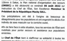 LE GOUVERNEMENT DÉCLENCHE LE PLAN ORSEC À LA SUITE DES FORTES PLUIES