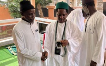 Visite de courtoisie de Serigne Abdou Mbacké “Daara Moukhti “ à Khouraichi Thiam, basketteur (Photos)