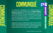 Équipe nationale : La FSF annonce le forfait de Kouyaté contre le Qatar, Abdou Diallo encore incertain…(communiqué)