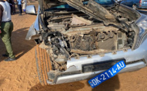 Photos : Serigne Mbacké Ndiaye victime d’un accident sur la route de Fatick