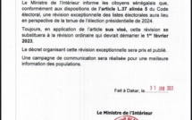 Présidentielle de 2024 : Le Ministre de l’Intérieur annonce la révision exceptionnelle des listes électorales