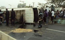 Accident à Allou Kagne: Un car Ndiaga Ndiaye s’est renversé et des blessés graves enregistrés