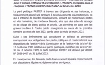 SÉNÉGAL- Le parti de Sonko... dissous (DOCUMENT)