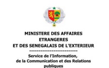 ​Le communiqué du Ministère des Affaires Etrangères qui confirme Dakarposte!