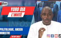 l´invite d´infos matin | Yoro DIA, politologue ancien ministre - 20 septembre 2024 l´invite d´infos matin | Yoro DIA, politologue ancien ministre - 20 septembre 2024