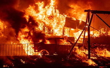 Kaolack : Un incendie ravage des dizaines de cantines du marché Guédj