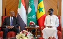 Le  président du Conseil souverain de transition du Soudan, Général Abdel Fatah Al Burkhan, reçu par le Pr Diomaye Faye