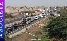 Accident sur l'autoroute à Péage (Keur Mbaye Fall) : Un bouchon de plus de 3 km constaté, l'axe Rufisque-Dakar fortement impacté