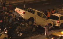 Vidéo-Accident spectaculaire sur l'autoroute à hauteur du pont Colobane. Regardez