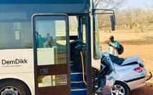 Accident de la route sur l'axe Linguère - Matam : une c0llision entre un Bus Sénégal Dem Dikk et  un véhicule Peugeot  406 fait 5 morts et deux blessés. 
