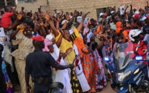 Images de la pose de la première pierre de l'arène nationale de lutte Sénégalaise