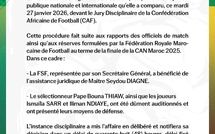 Audience devant le Jury disciplinaire de la CAF : les éclairages de la FSF (Communiqué)