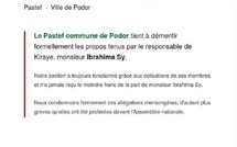 URGENT-  PASTEF Podor désavoue Ibrahima Sy et dément ses « largesses » financières
