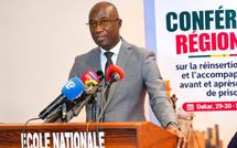 CONFÉRENCE RÉGIONALE SUR « LA RÉINSERTION SOCIALE ET L’ACCOMPAGNEMENT AVANT ET APRÈS LA SORTIE DE PRISON- LE DISCOURS DU MINISTRE DE LA JUSTICE Me MOUSSA SARR